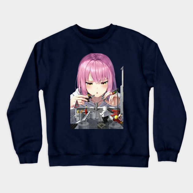 Anime Art girls Crewneck Sweatshirt by Boiys